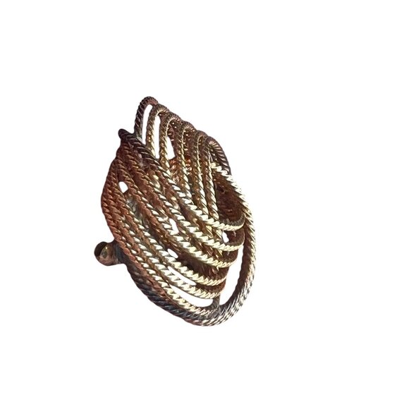 Vintage Winard 12K Gold-Filled Twisted Rope Knot Brooch Pin Vintage Granny Core - Picture 3 of 10